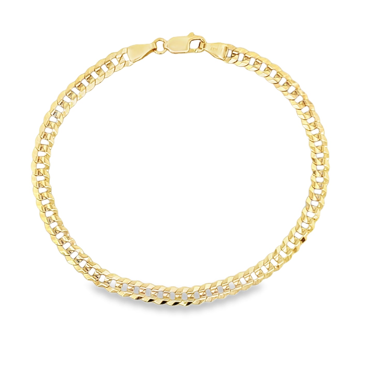 14k Gold Solid Cuban Bracelet | Luby Gold Collection | Luby