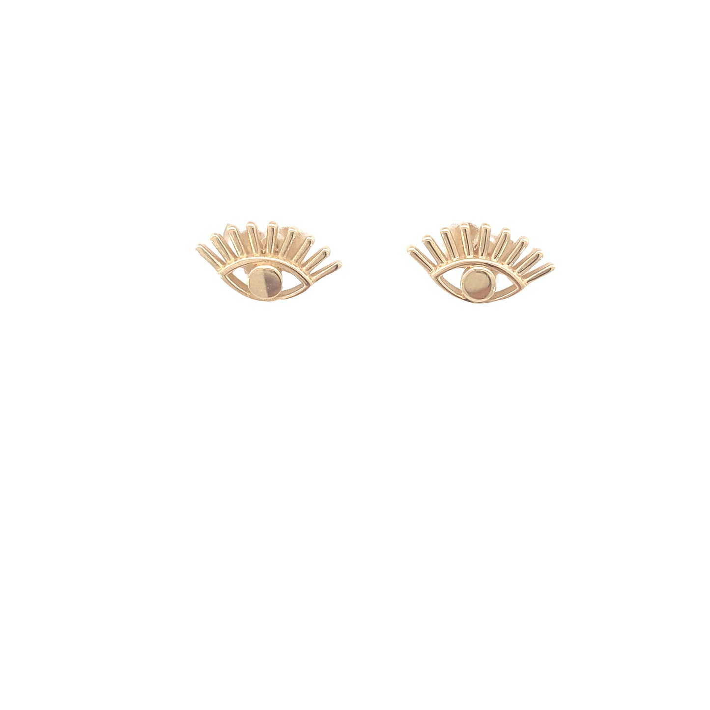 14k Gold Eye Stud Earrings | Luby Gold Collection | Luby