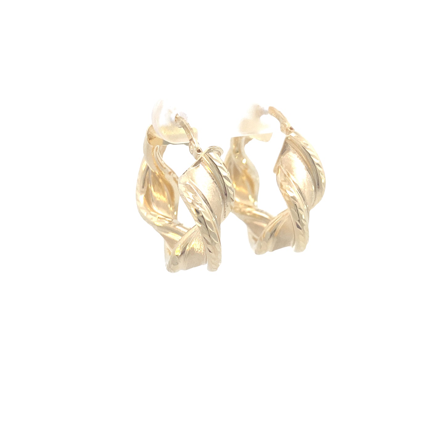 14K Gold Twist Bold Hoops | Luby Gold Collection | Luby