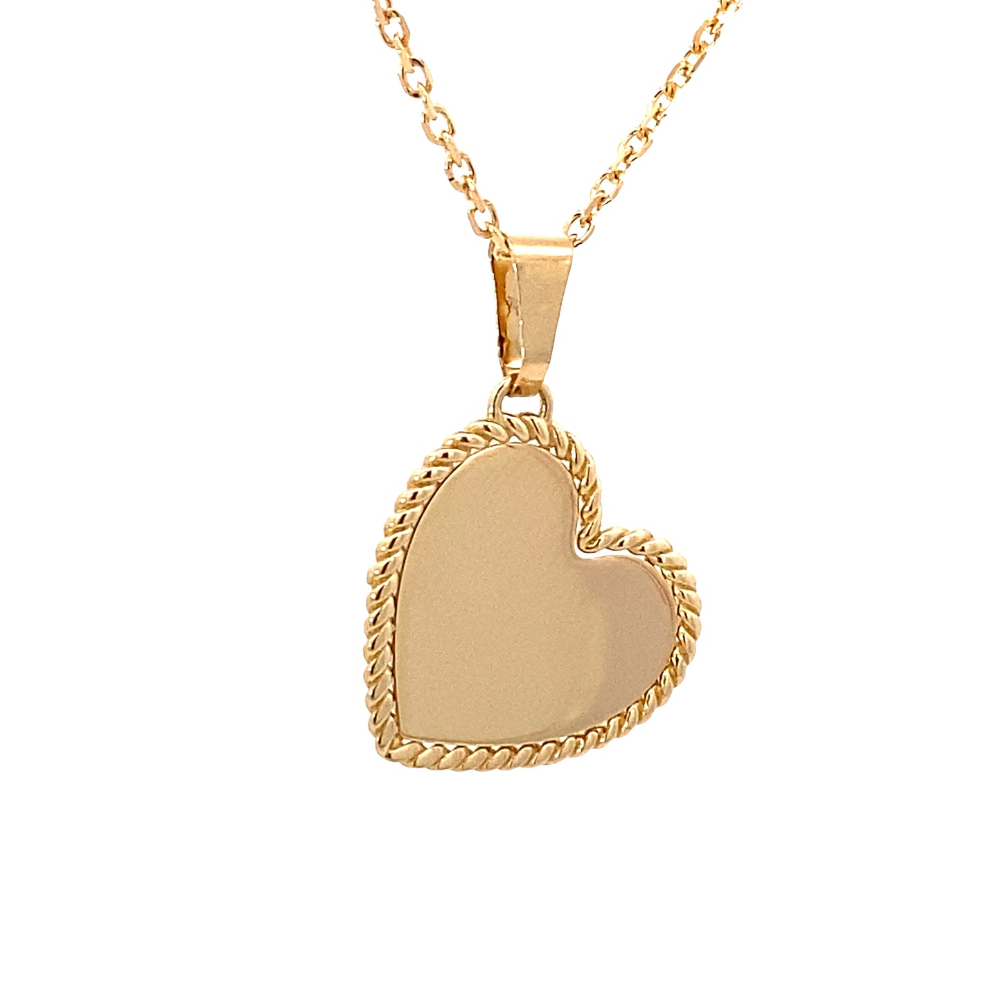 14K Gold ID Heart Pendant | Luby Gold Collection | Luby