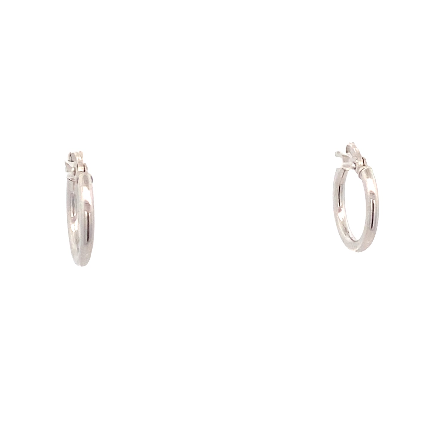 14K White Gold Hoops Earrings | Luby Gold Collection | Luby