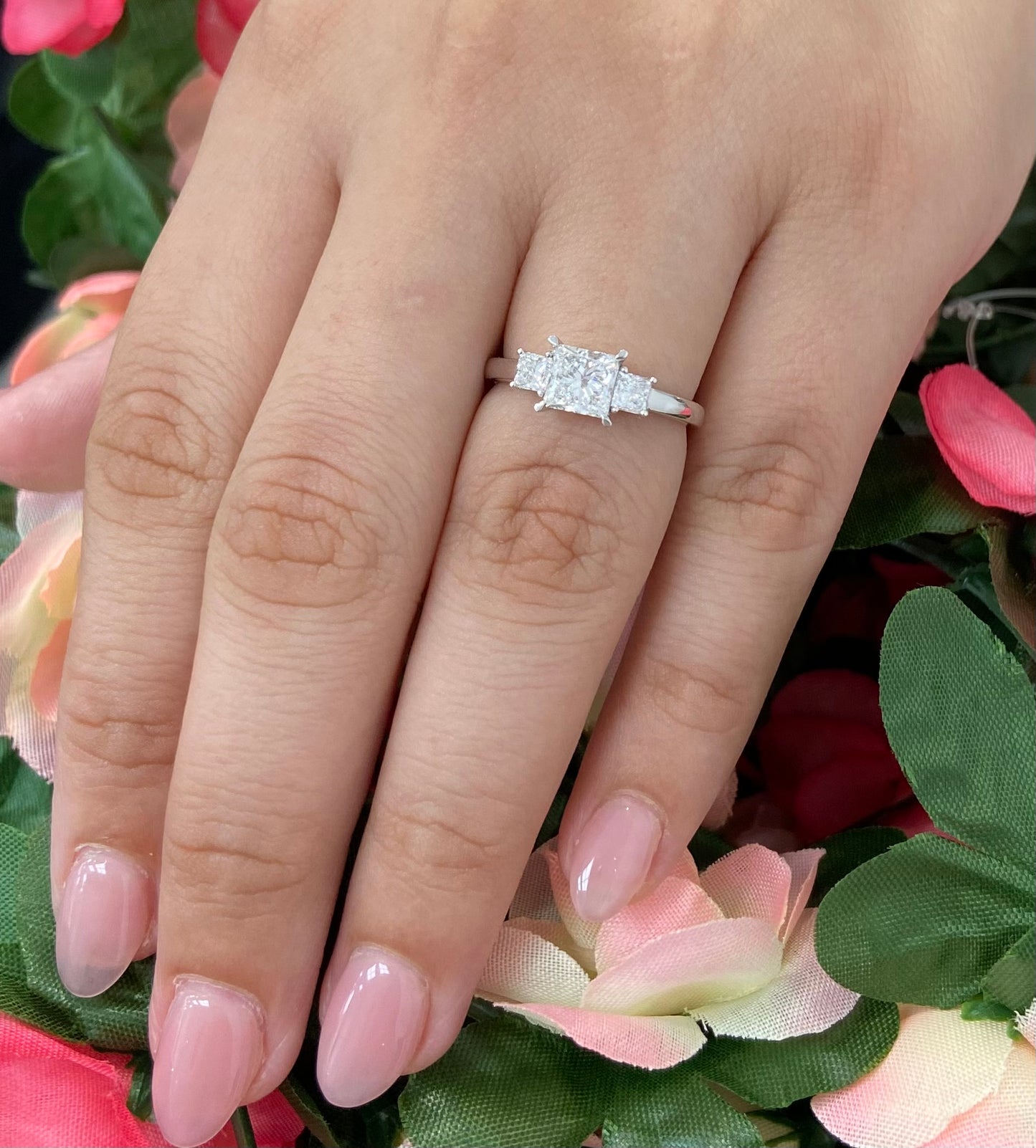 Smiling Rocks Lab Grown Diamond 3 Stone Ring (1.50ct) | Smiling Rocks | Luby