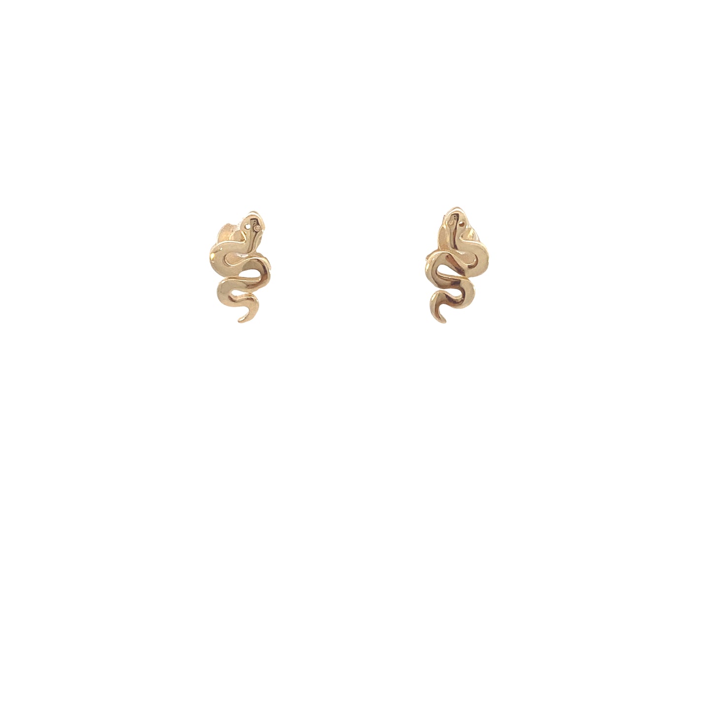 14K Gold Snake Stud Earrings | Luby Gold Collection | Luby