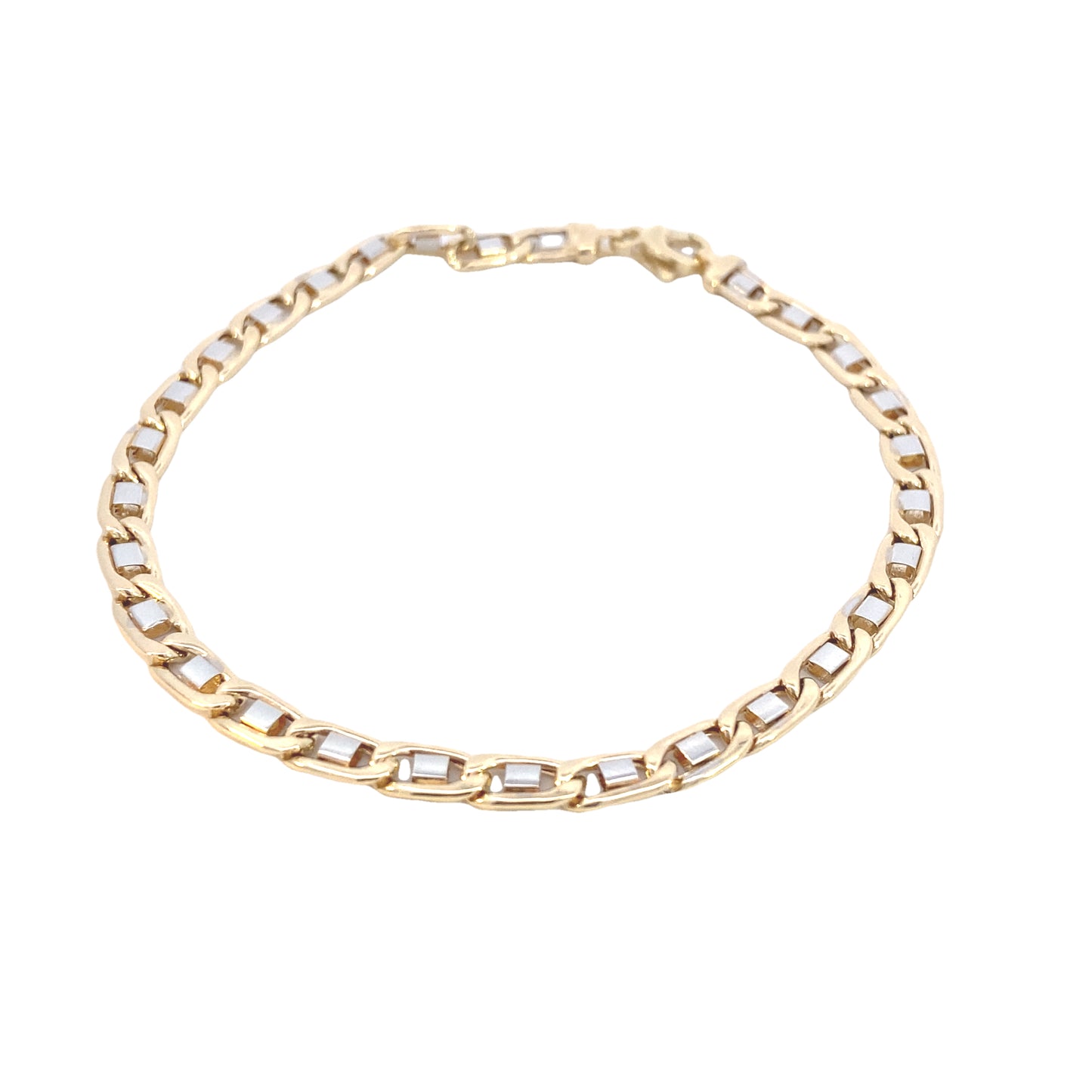 14K Gold 2-T Mariner Mesh Bracelet | Luby Gold Collection | Luby