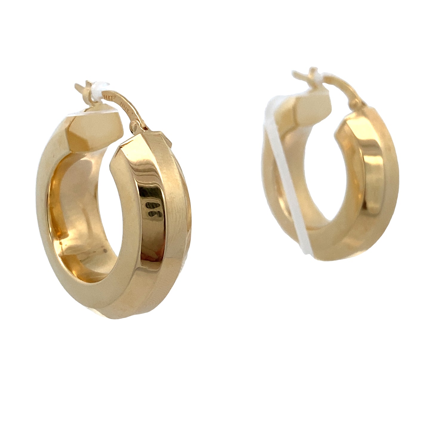 14K Gold Five Side Hoops Earrings | Luby Gold Collection | Luby
