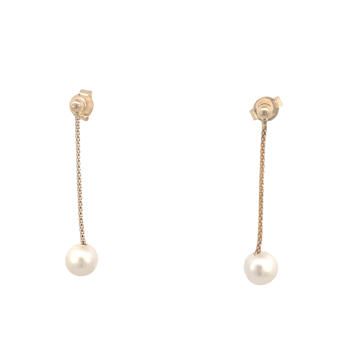 14K Gold Elegant Pearl Drop Earring | Luby Gold Collection | Luby