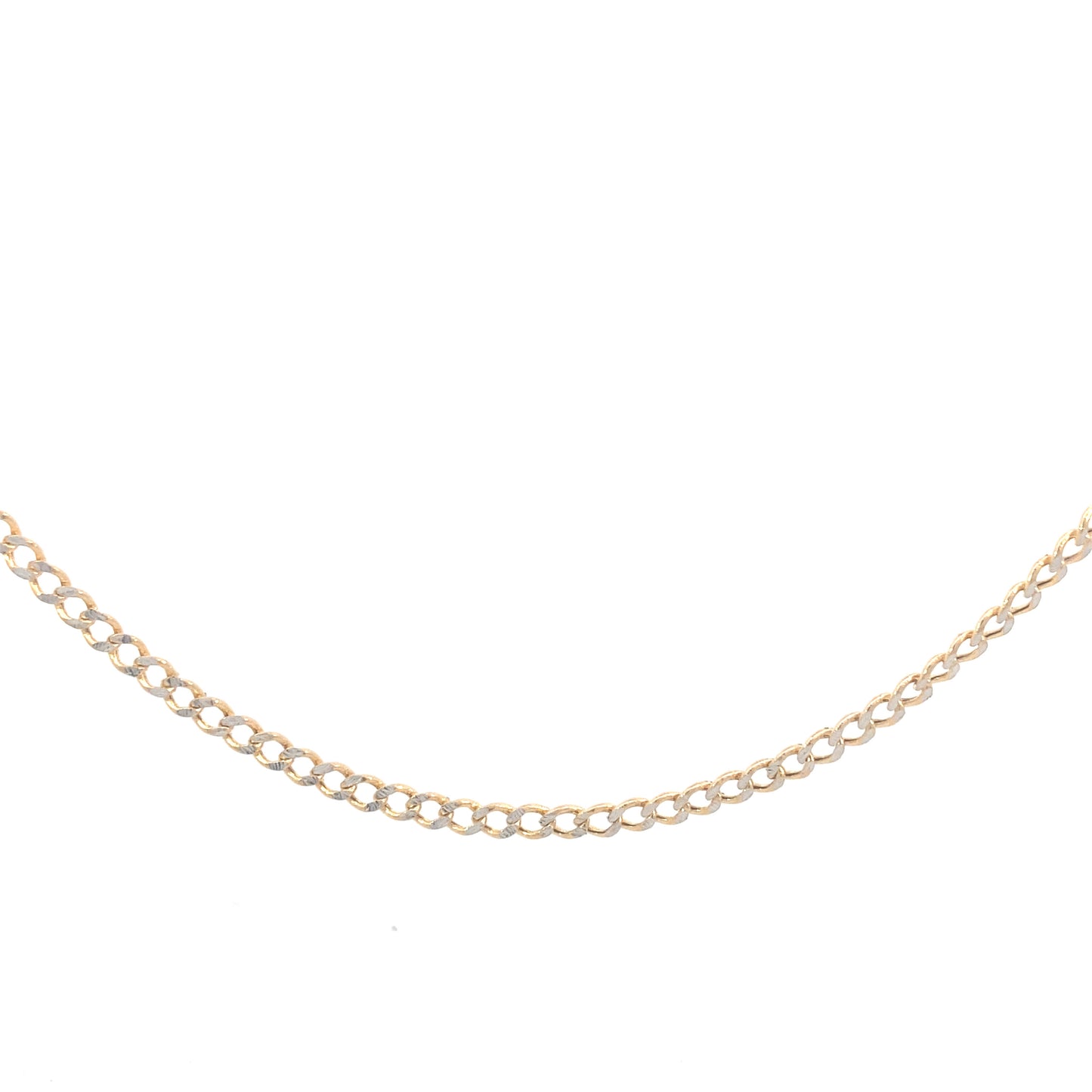 14K Gold Flat Cuban Link Double Color Chain | Luby Gold Collection | Luby