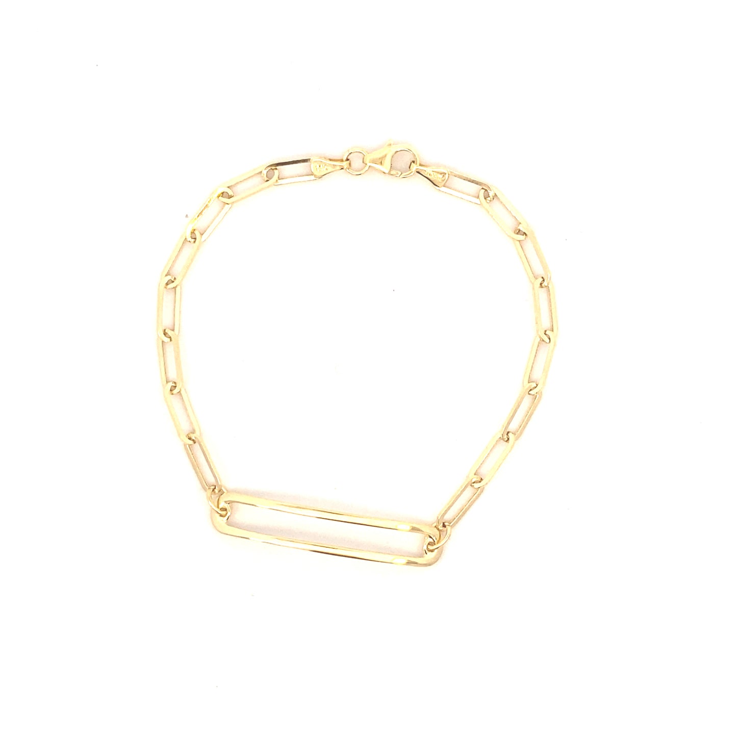 14K Gold Big Paperclip Bracelet | Luby Gold Collection | Luby
