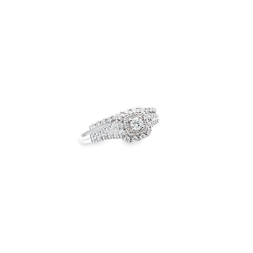 14K White Gold Diamond Bridal Ring 0.33ct | Luby Diamond Collection | Luby