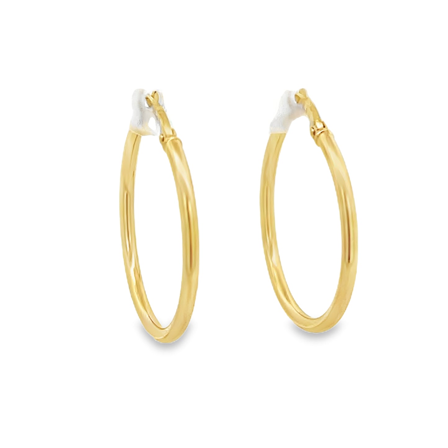 14K Gold Fine Medium Hoops | Luby Gold Collection | Luby