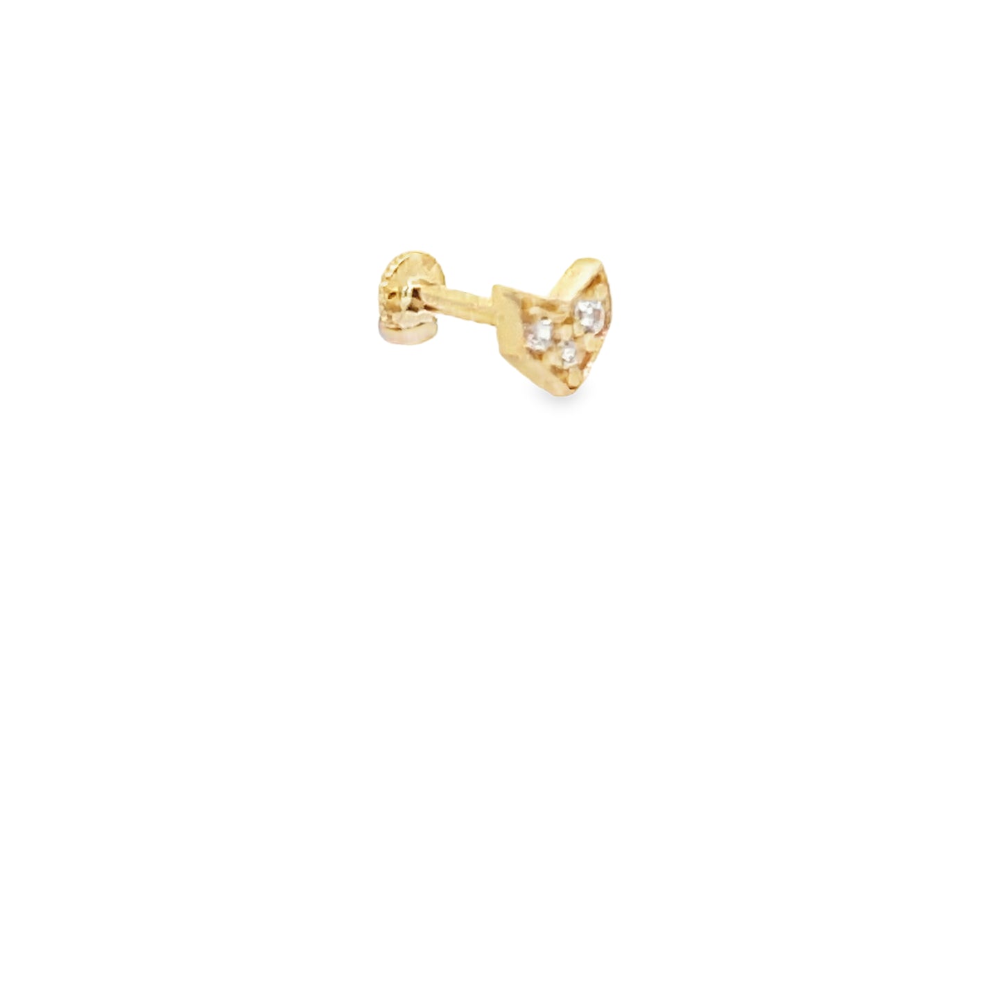 14K Gold Fox CZ Piercing | Luby Gold Collection | Luby