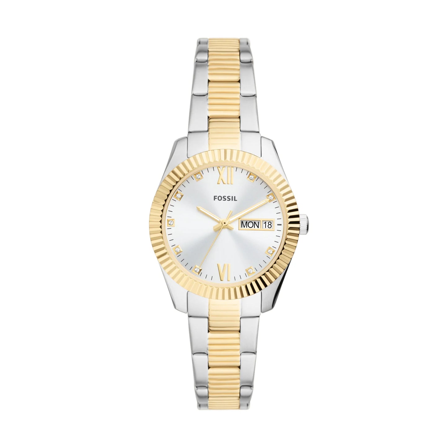 Fossil Scarlette ES5198 Ladies Silver Dial Dual Tone | Fossil | Luby