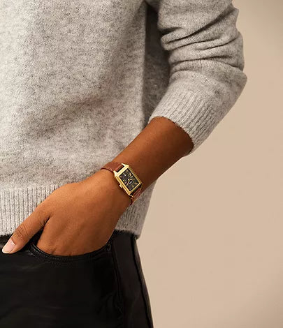 Raquel Three-Hand Date Medium Brown Leather Watch | Fossil | Luby