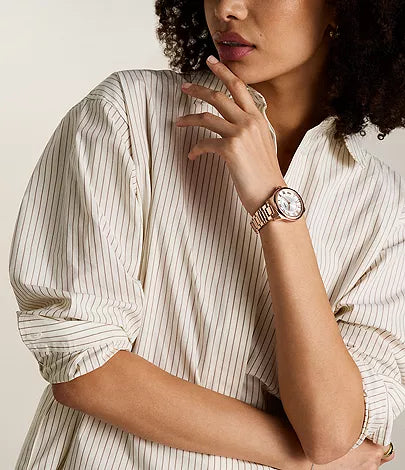 Gilmore Three-Hand Date Rose Gold-Tone Stainless Steel Watch