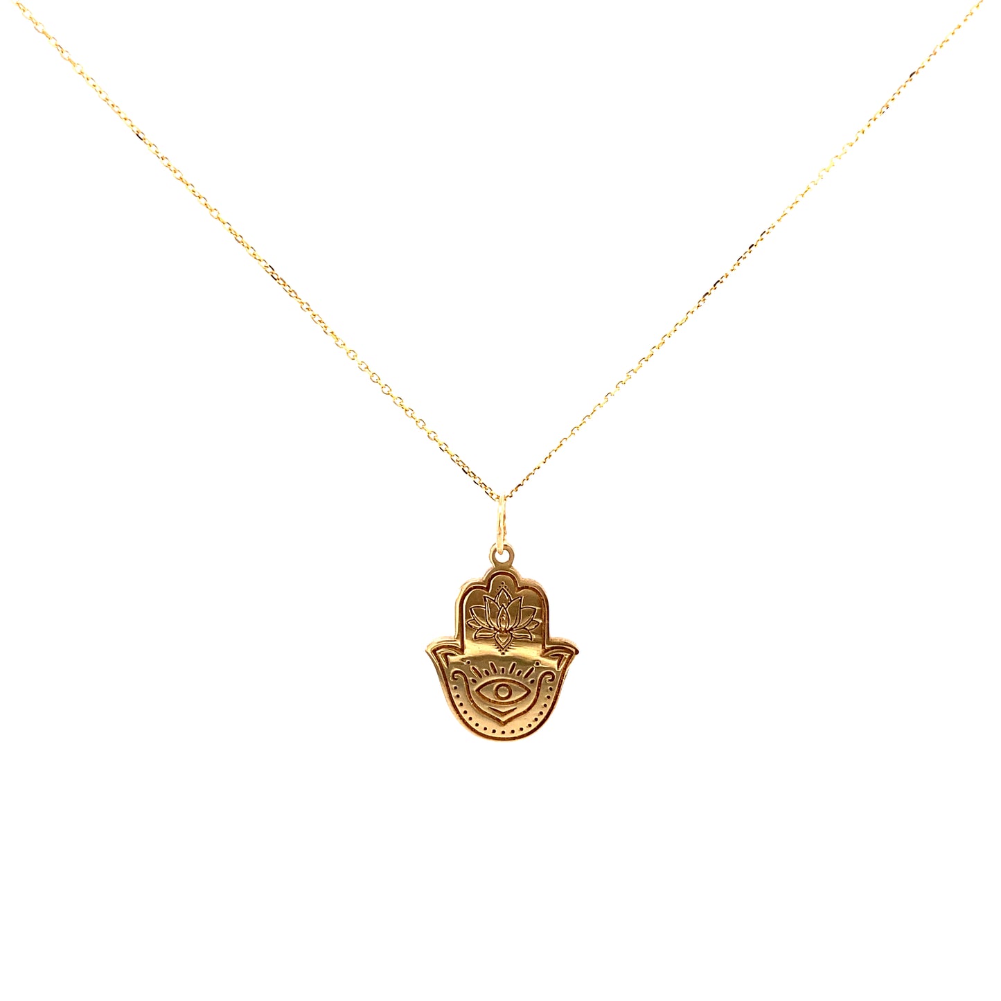 14k Gold Fatima's Hand Pendant with Chain | Luby Gold Collection | Luby