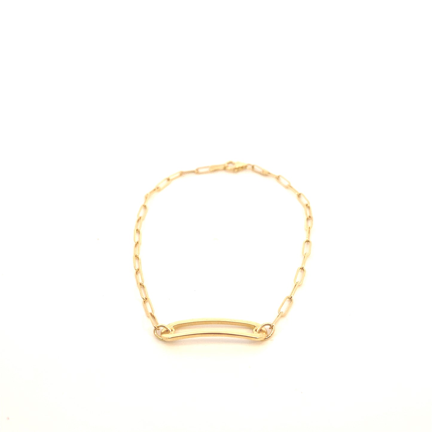 14K Gold Big Paper Clip Link Bracelet | Luby Gold Collection | Luby 