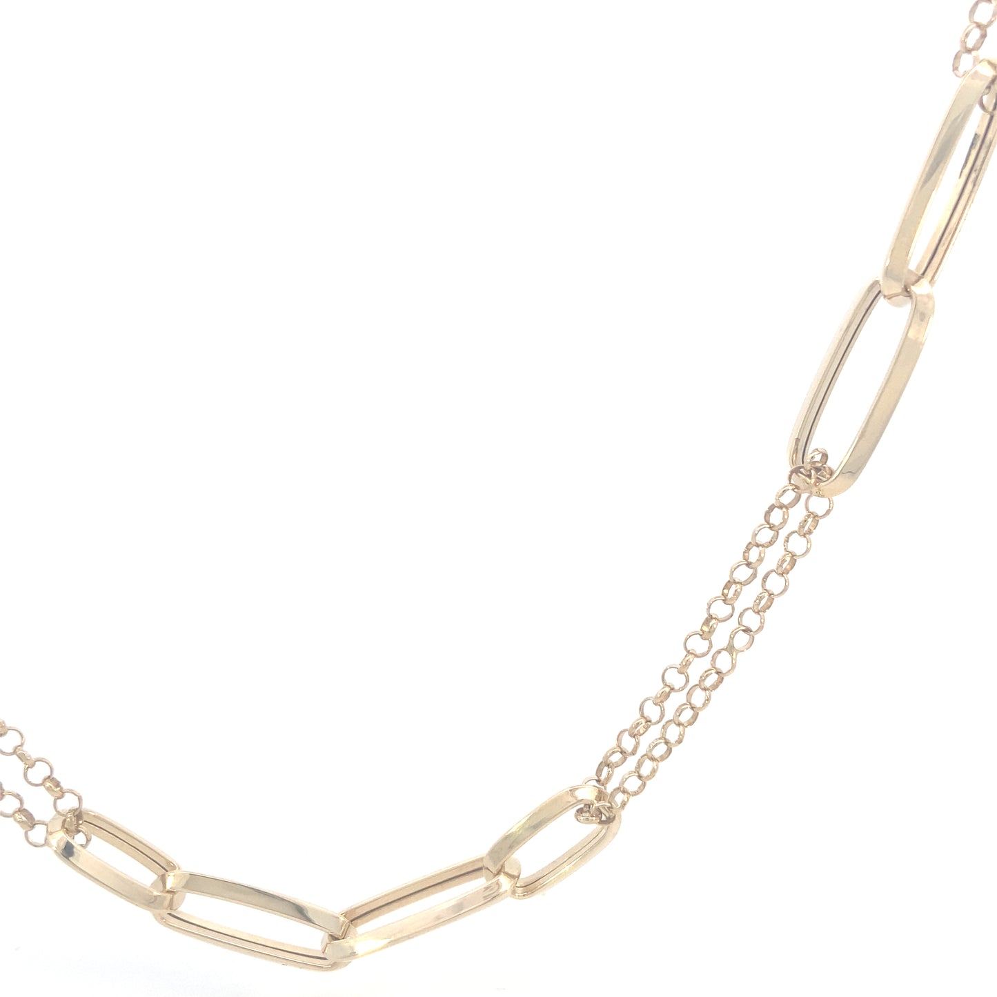 14K Gold Double Chain with Link | Luby Gold Collection | Luby