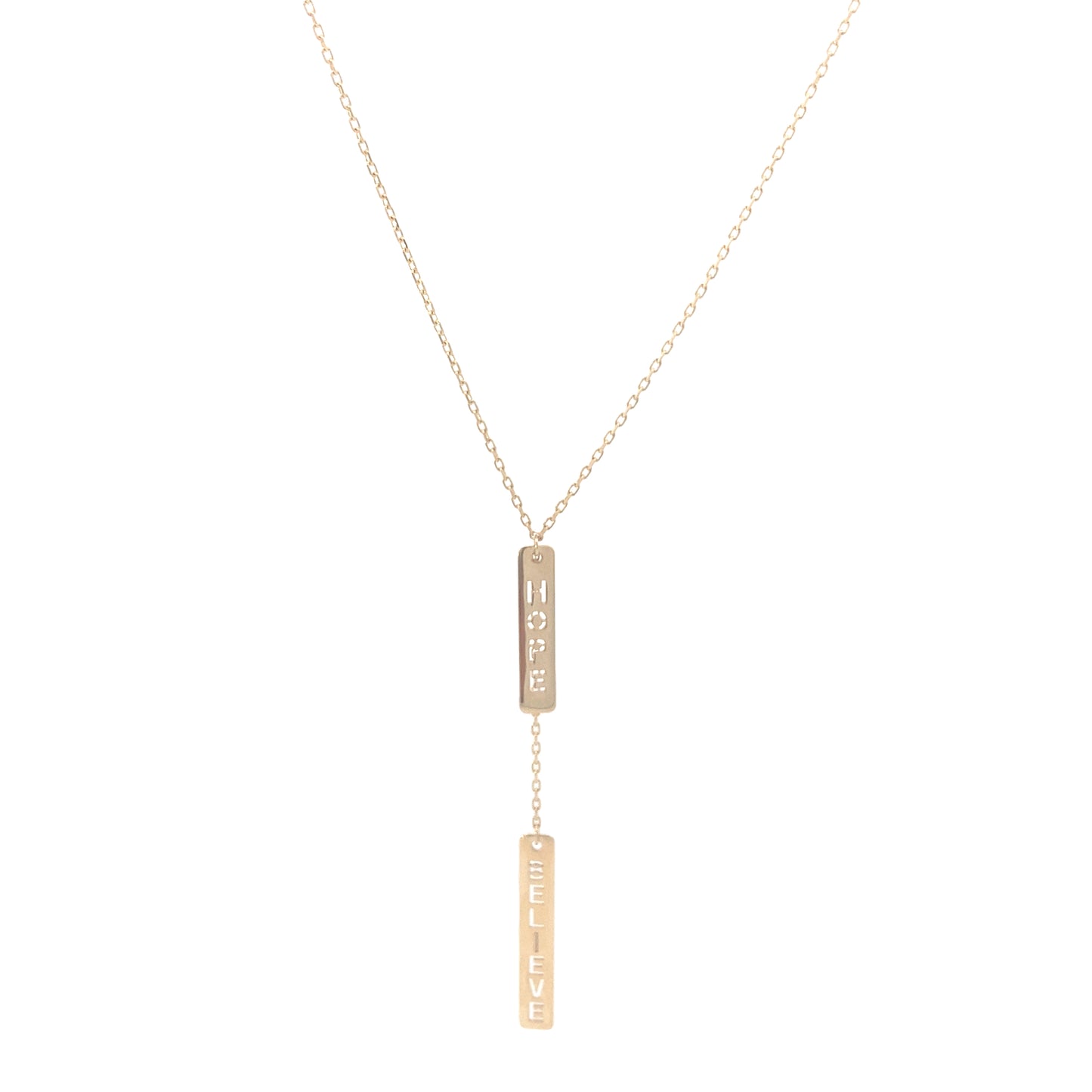 14K Gold Hope and Believe Necklace | Luby Gold Collection | Luby