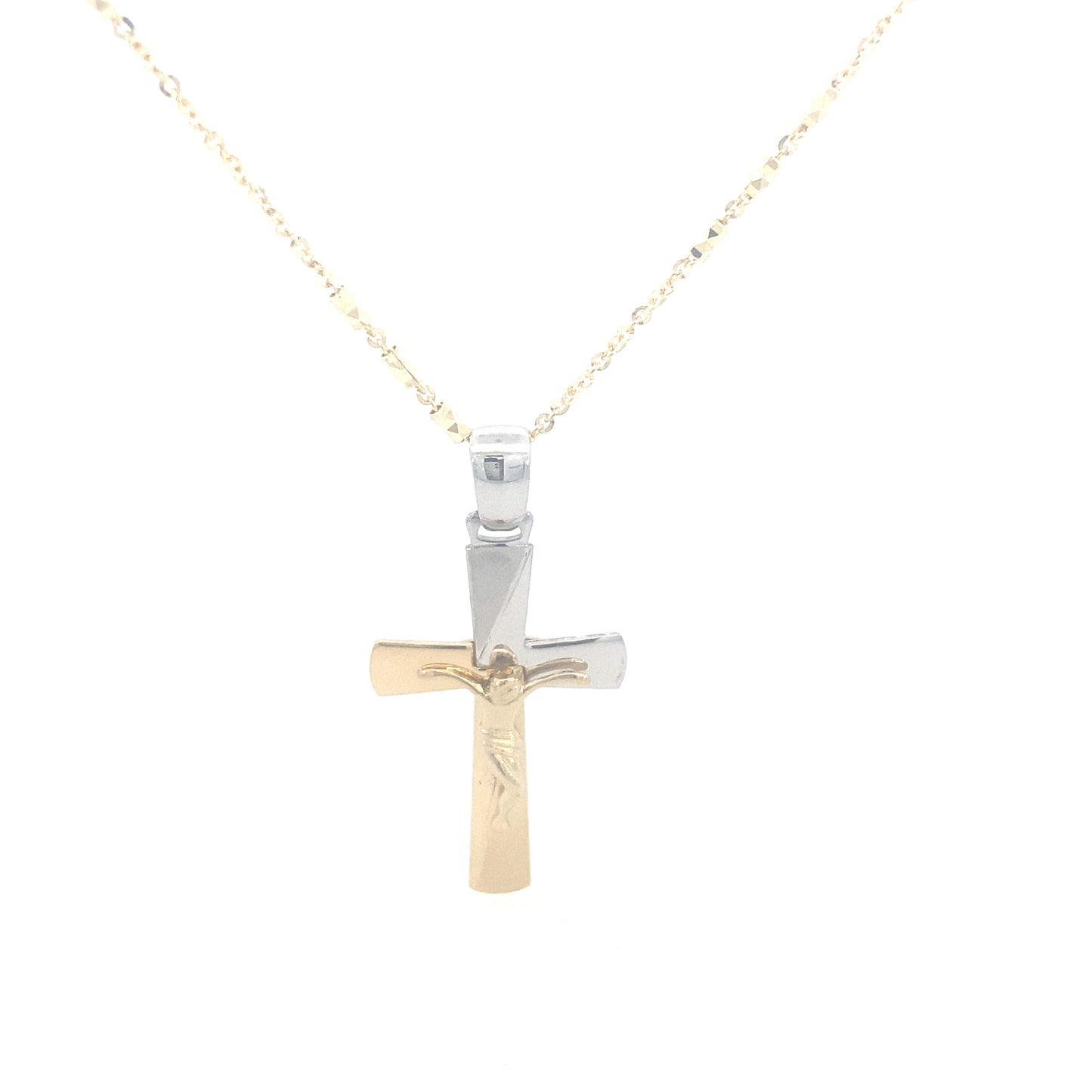 14K 2T Gold Cross Pendant | Luby Gold Collection | Luby