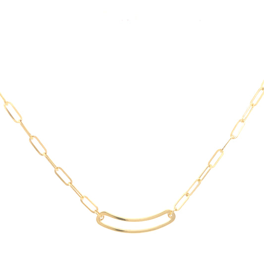 14K Gold Big Paperclip Link Necklace | Luby Gold Collection | Luby 