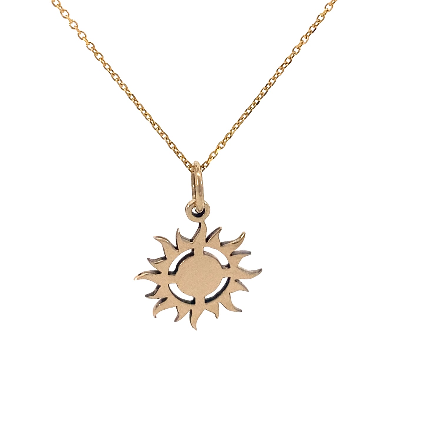 14K Gold Custom Sun Pendant | Luby Gold Collection | Luby