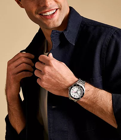 Breaker Three-Hand Date Stainless Steel Watch | Fossil | Luby