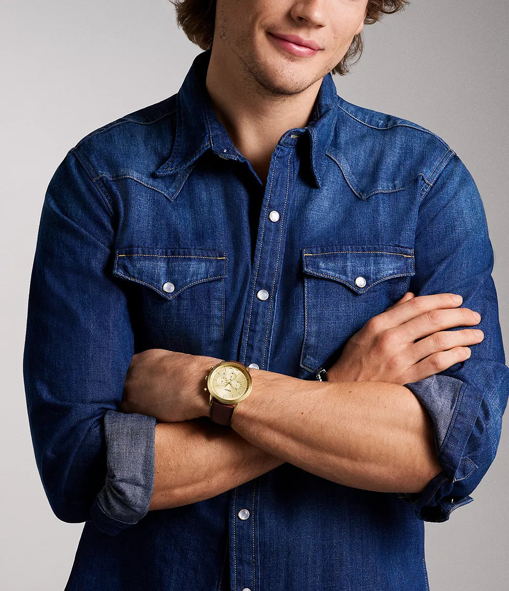 Neutra Chronograph Brown Leather Watch