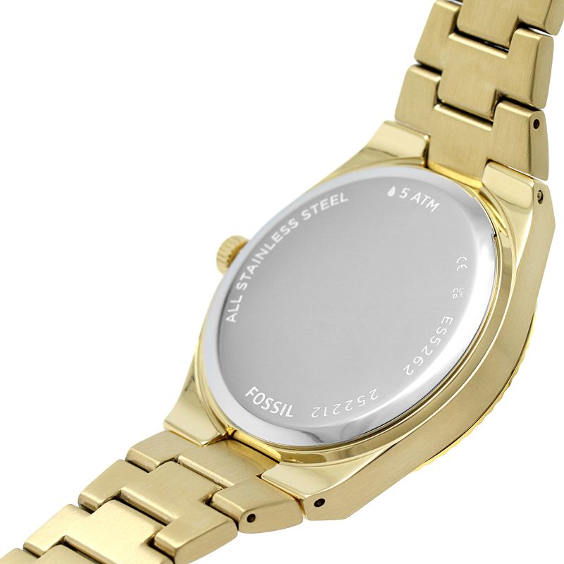 Scarlette Three-Hand Gold-Tone Stainless Steel Watch | Fossil | Luby