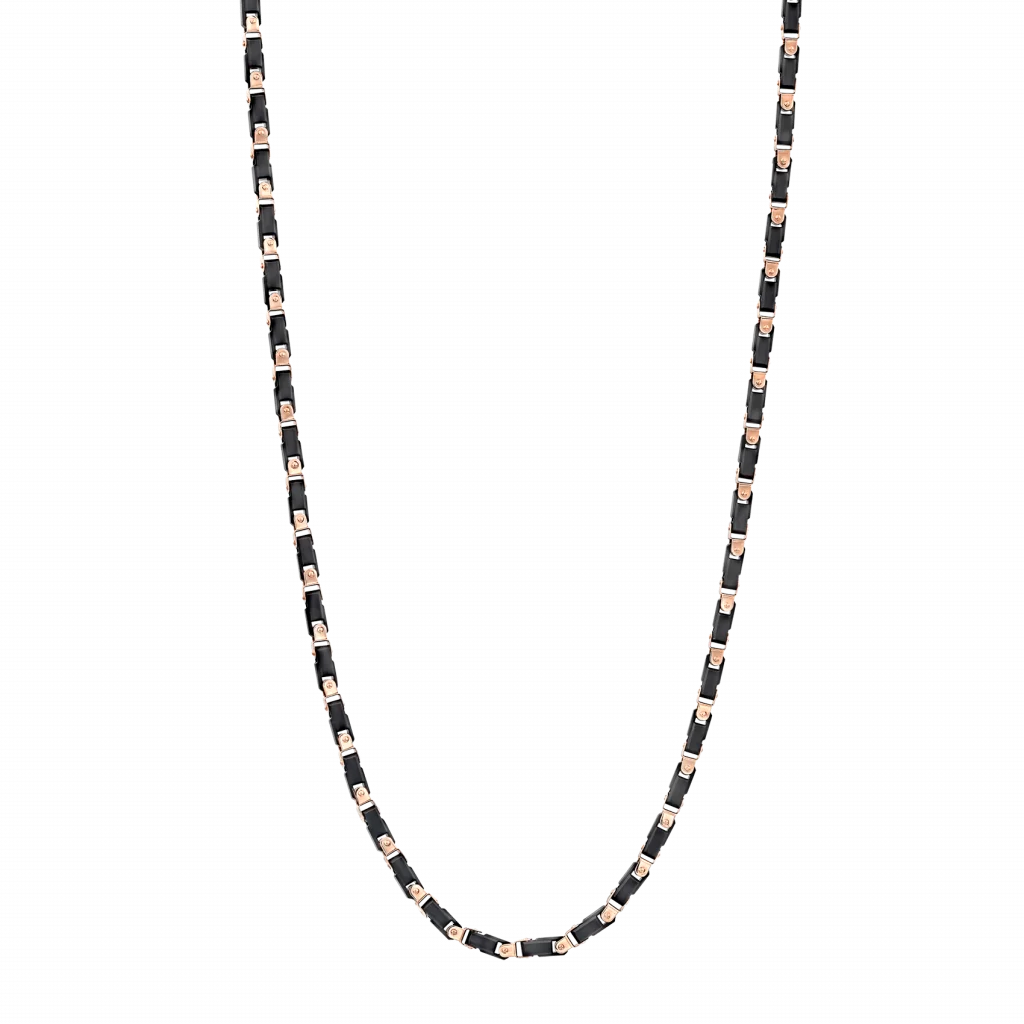 Zancan 18K Rose Gold Ceramic Black Necklace Luby Mayaguez Mall