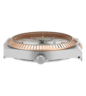 Scarlette Three-Hand Two Tone Rose Stainless Steel Watch | Fossil | Luby