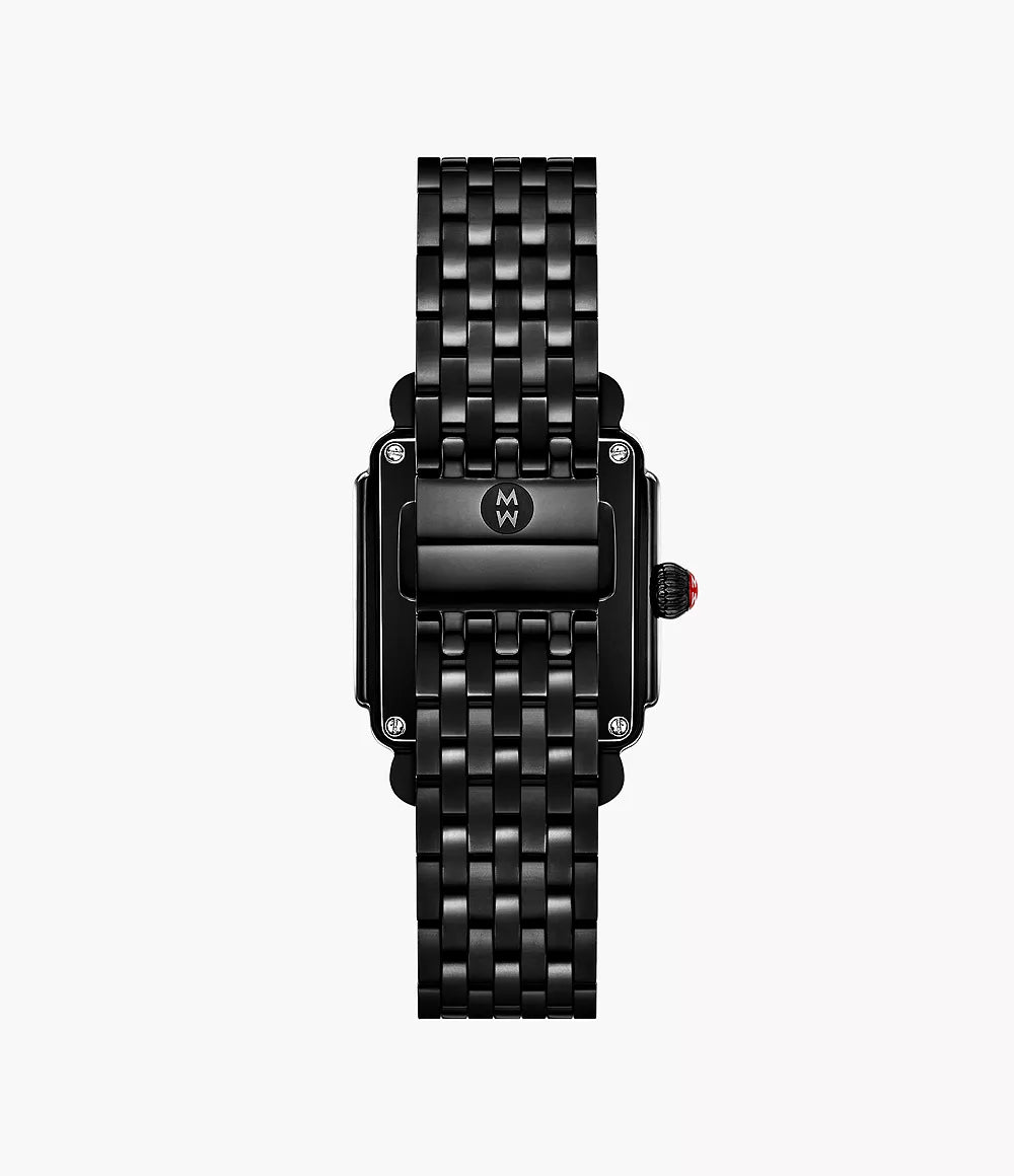 Deco Madison Mid Noir Stainless Steel Diamond Watch | Michele | Luby
