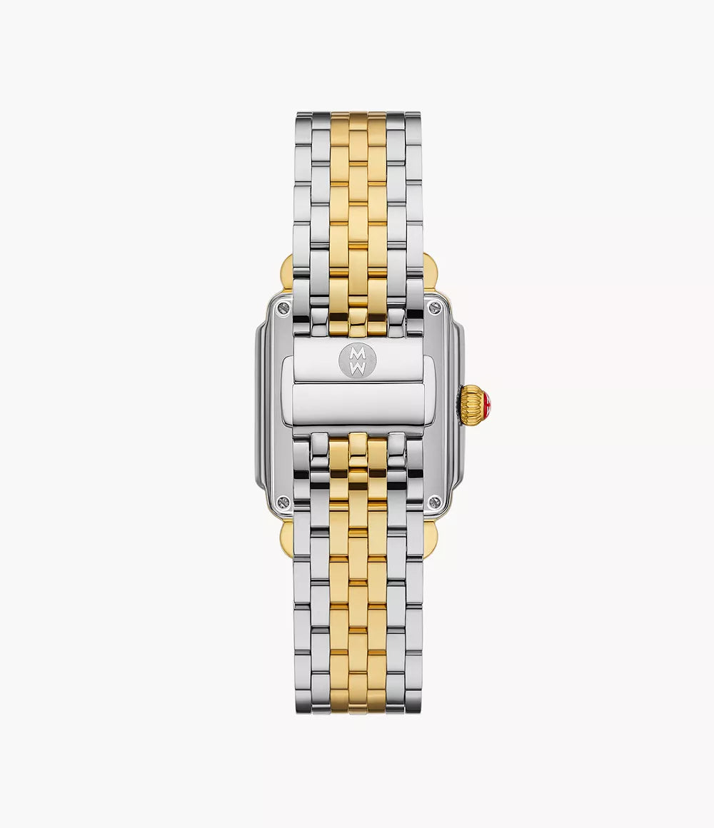 Deco Madison Mid Two-Tone 18K Gold-Plated Diamond Watch | Michele | Luby