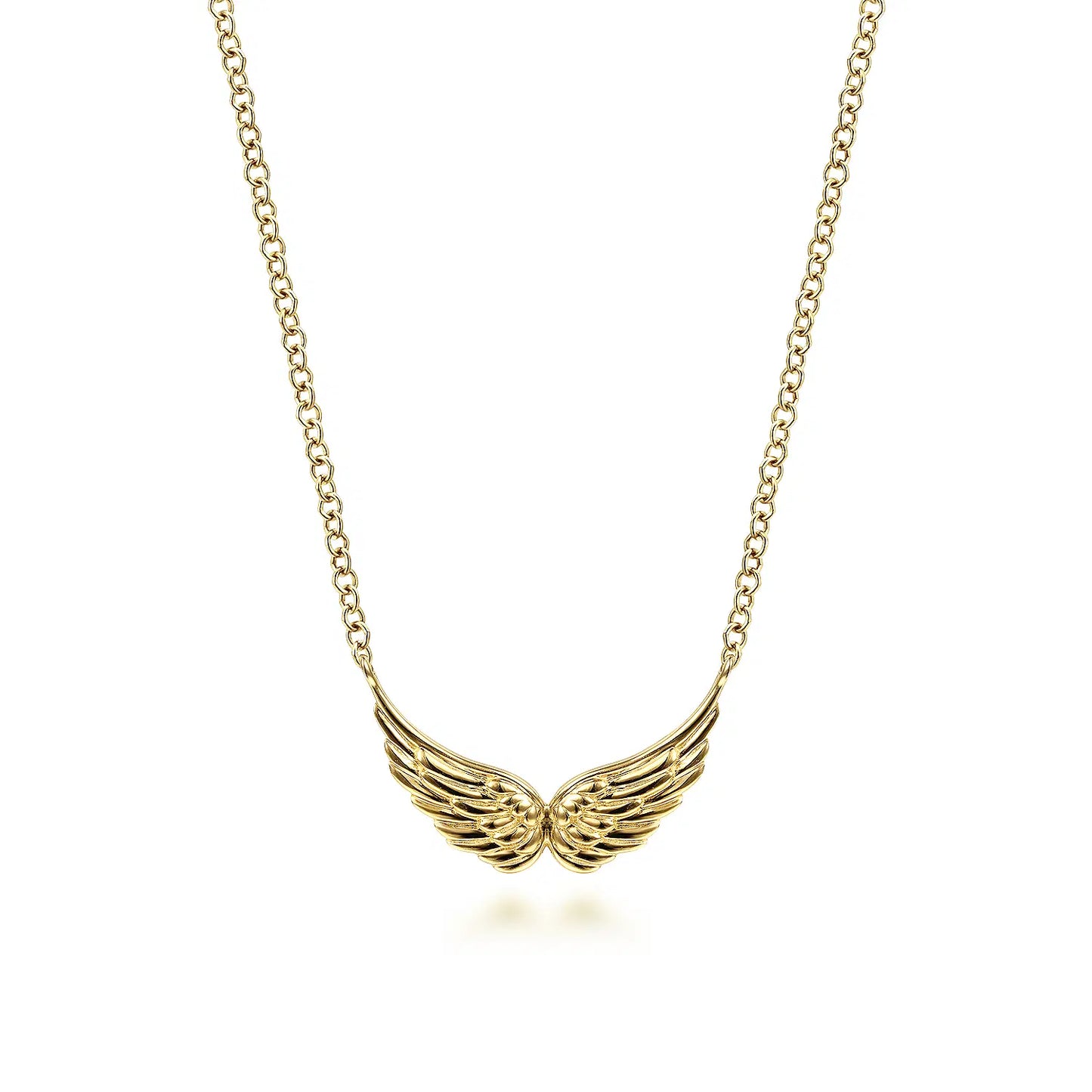 14K Yellow Gold Angel Wings Necklace | Gabriel & Co. | Luby