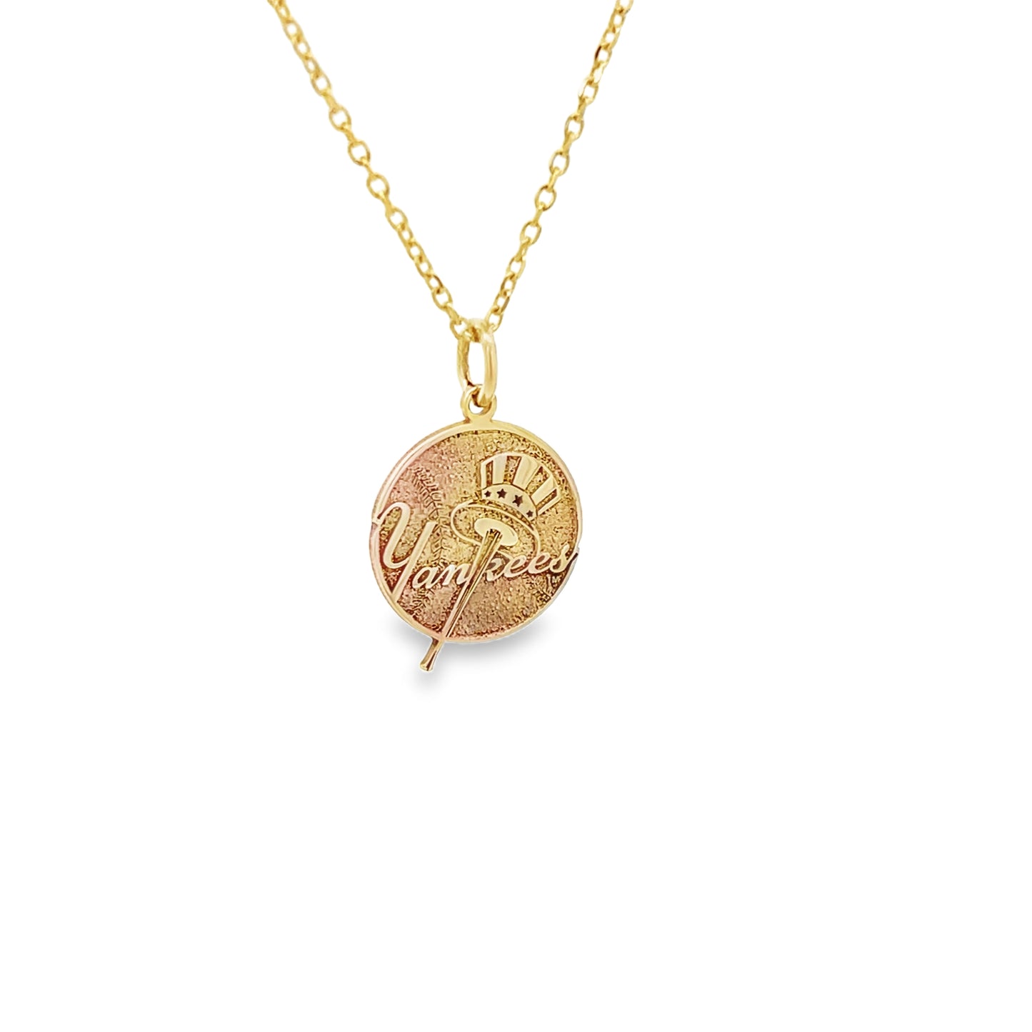 14K Gold Round NY Custom Pendant | Luby Gold Collection | Luby