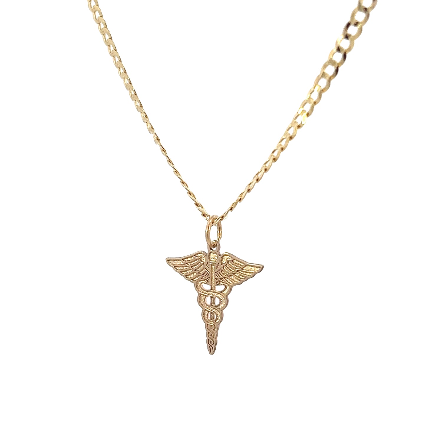 14K Gold Custom Caduceo Pendant | Luby Gold Collection | Luby