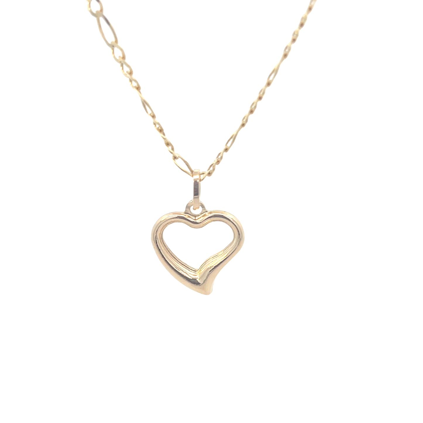 14K Gold Open Heart Pendant | Luby Gold Collection | Luby