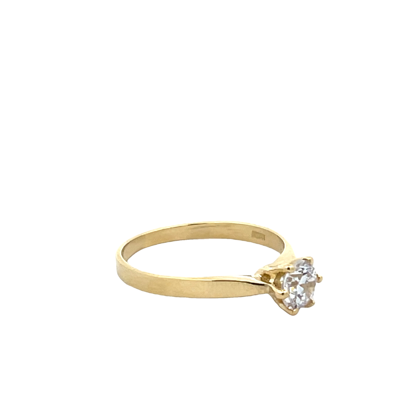 14K Gold Solitary Ring | Luby Gold Collection | Luby