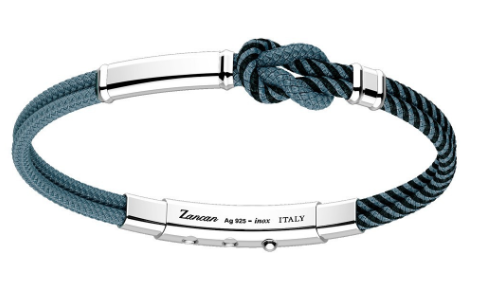 Zancan kevlar Knot bracelet with Avio Blue and Black | Zancan | Luby