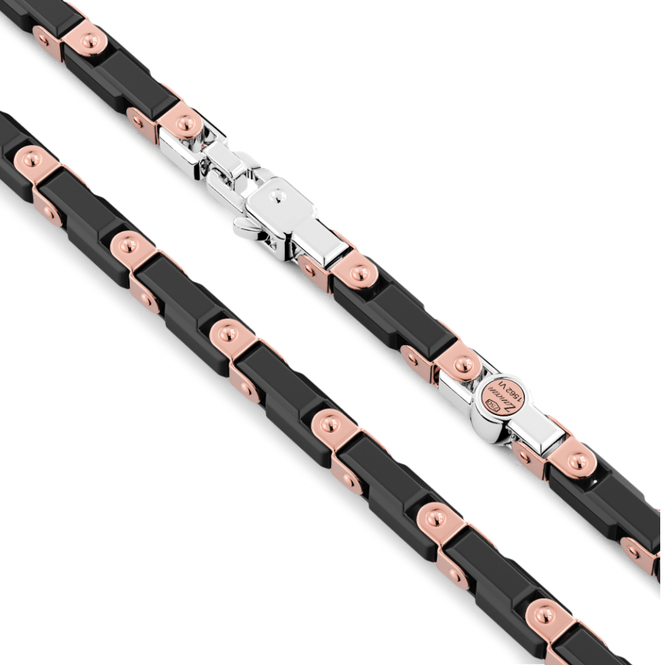 Zancan 18K Rose Gold Ceramic Black Necklace | Zancan | Luby