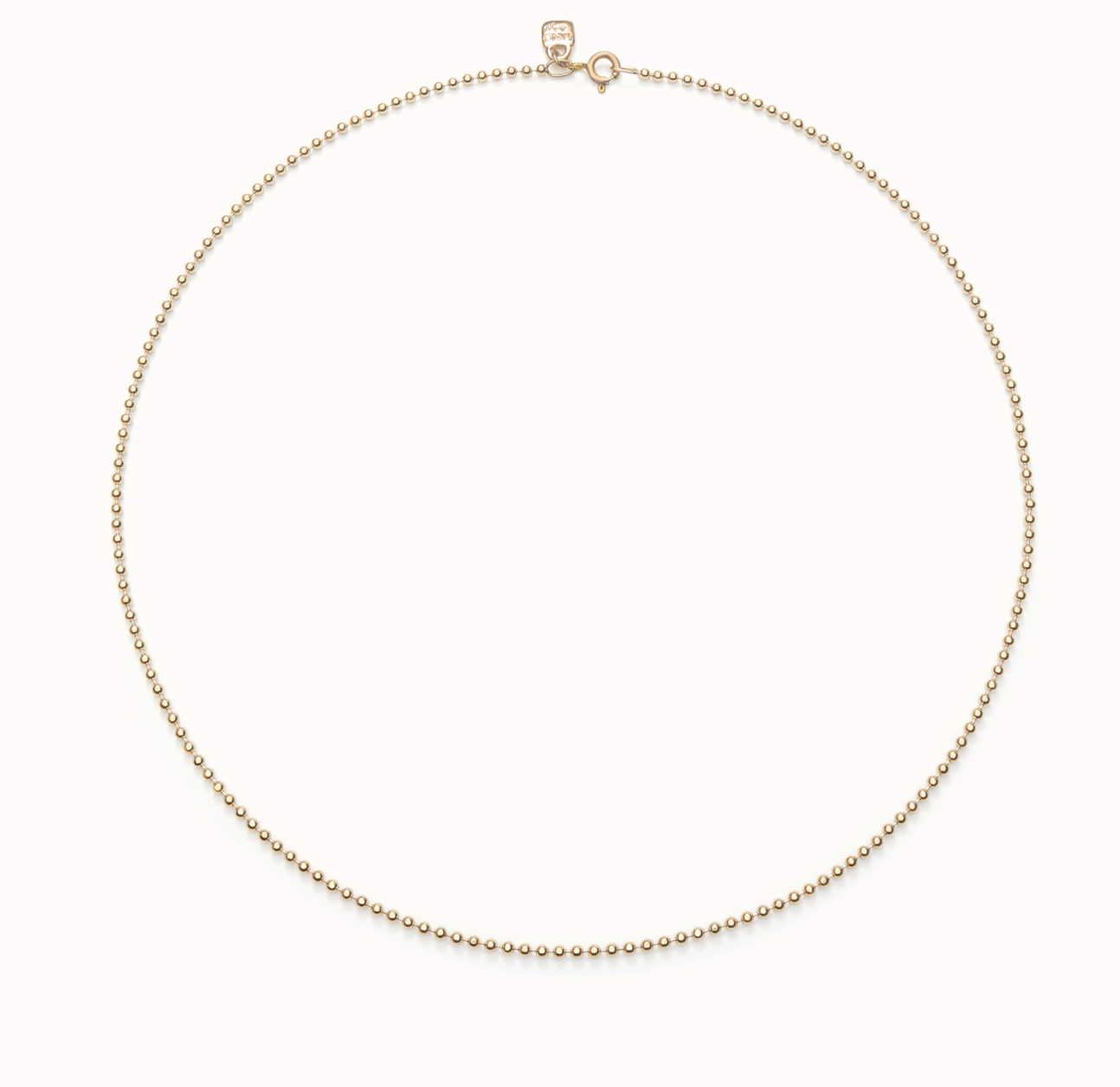 18K gold-plated mid-sized chain with beads | Uno de 50 | Luby