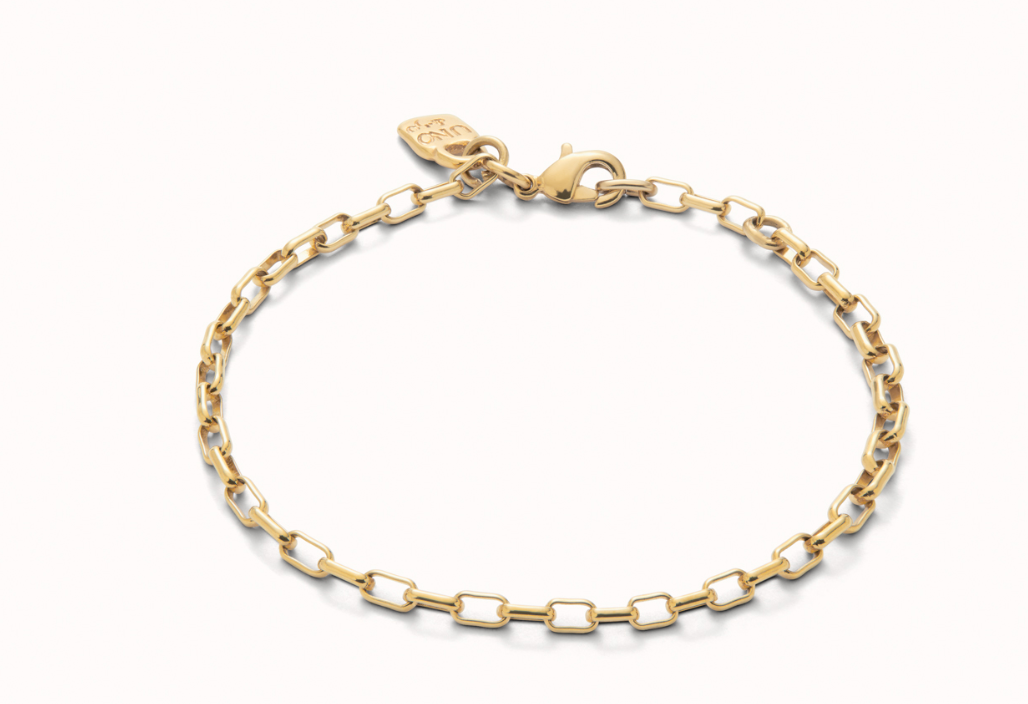 Sterling silver-plated bracelet with mid-sized links | Uno de 50 | Luby