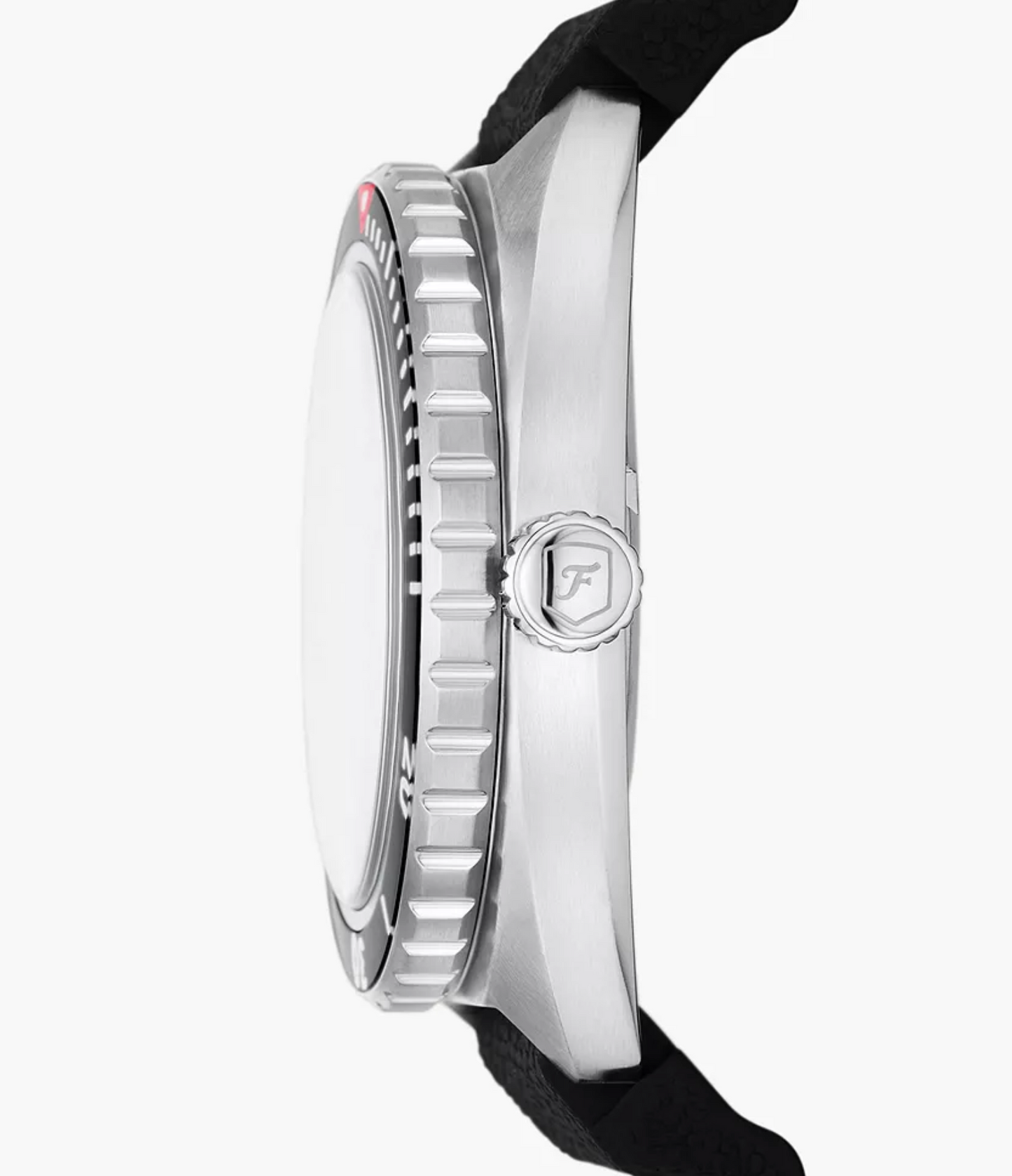 Breaker Three-Hand Date Black Silicone Watch | Fossil | Luby