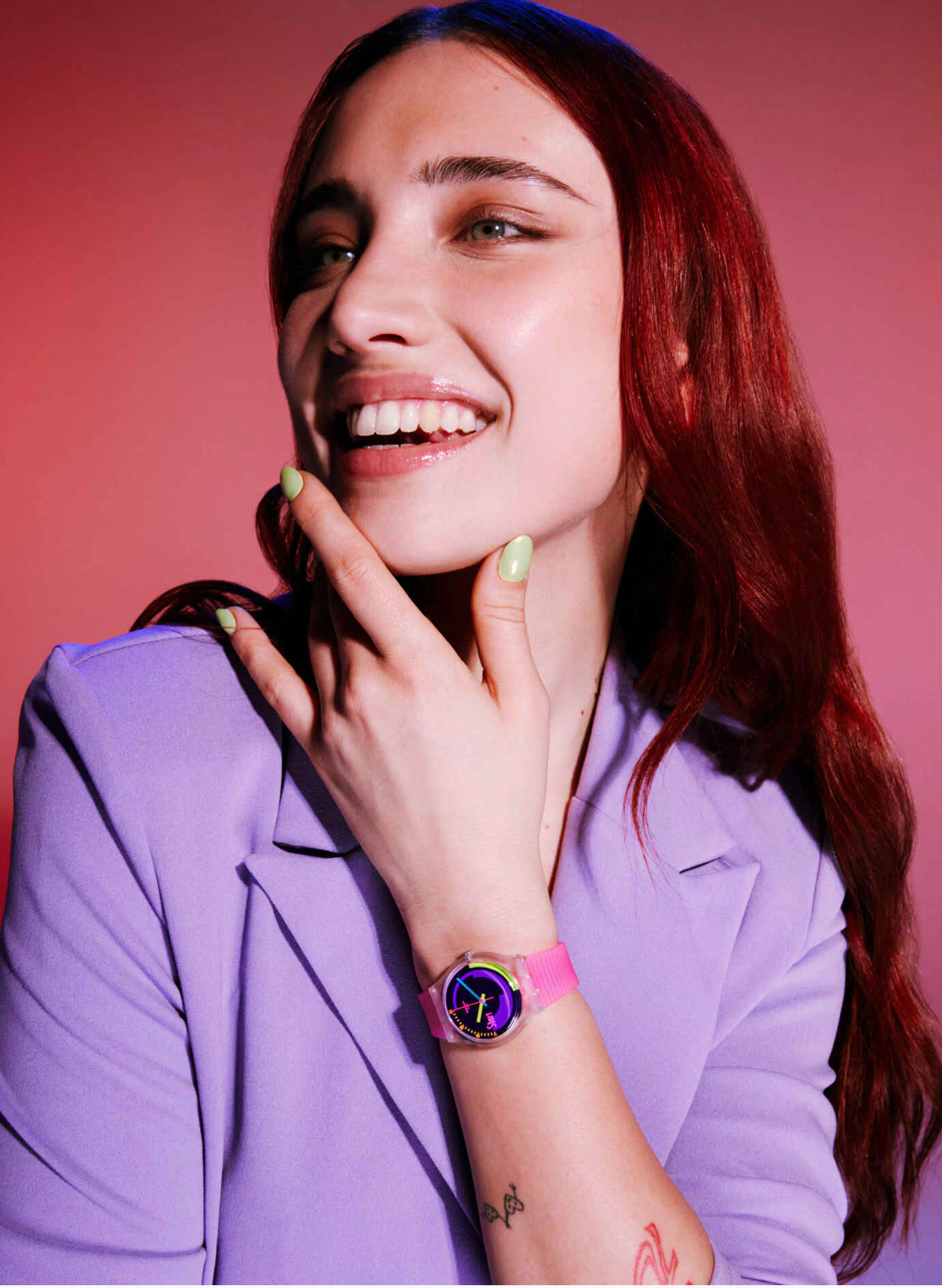 SWATCH NEON PINK PODIUM | Swatch | Luby