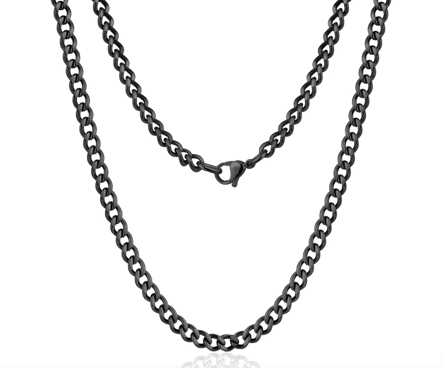 CUBAN LINK CHAIN (5MM) Black | ARZ Steel | Luby