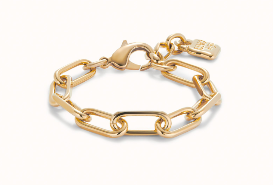 Pulsera con eslabones bañada en oro 18k | Uno de 50 | Luby