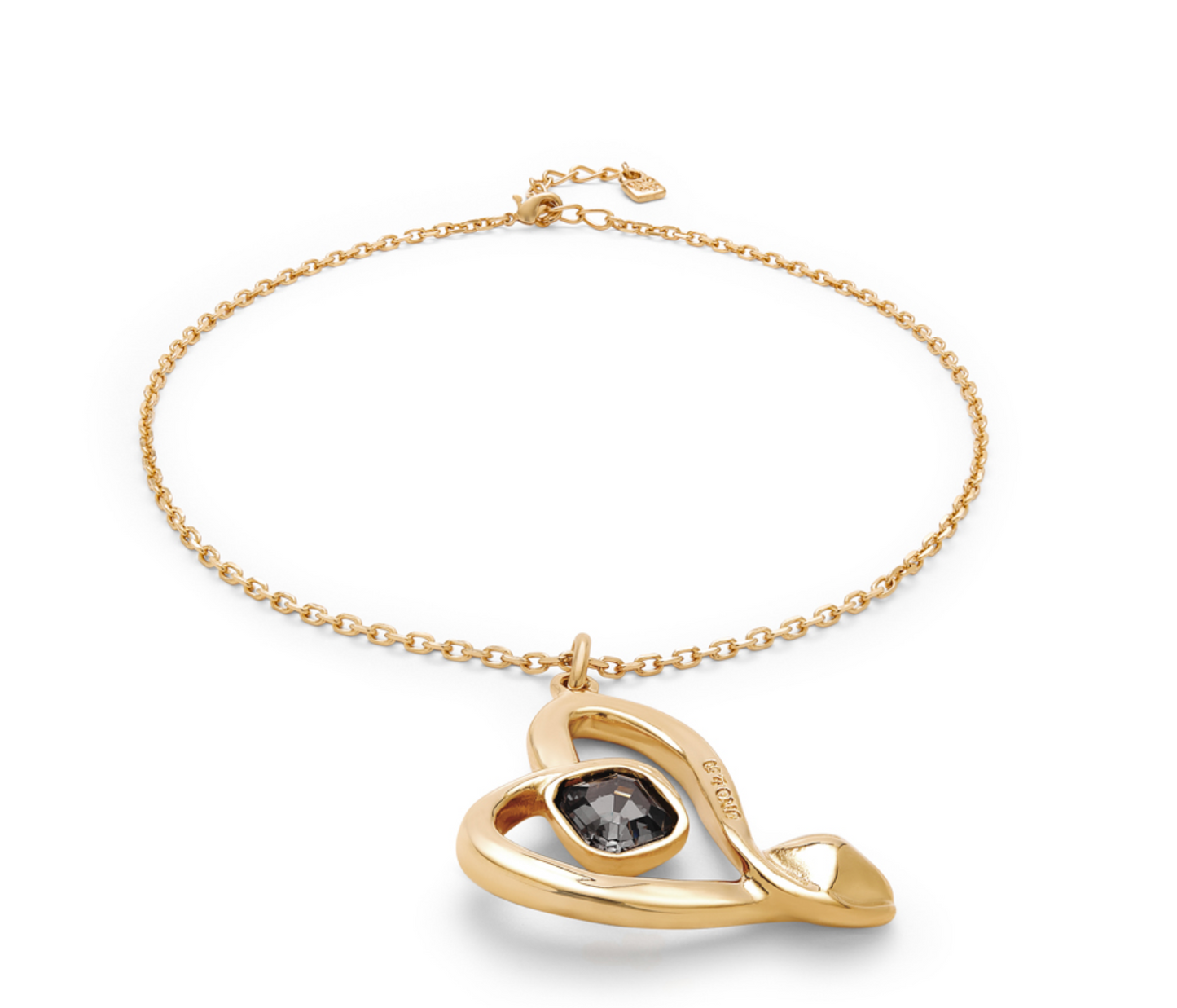 Ser Expresiva Necklace 18K Gold-Plated EXC Heart Black | Uno de 50 | Luby