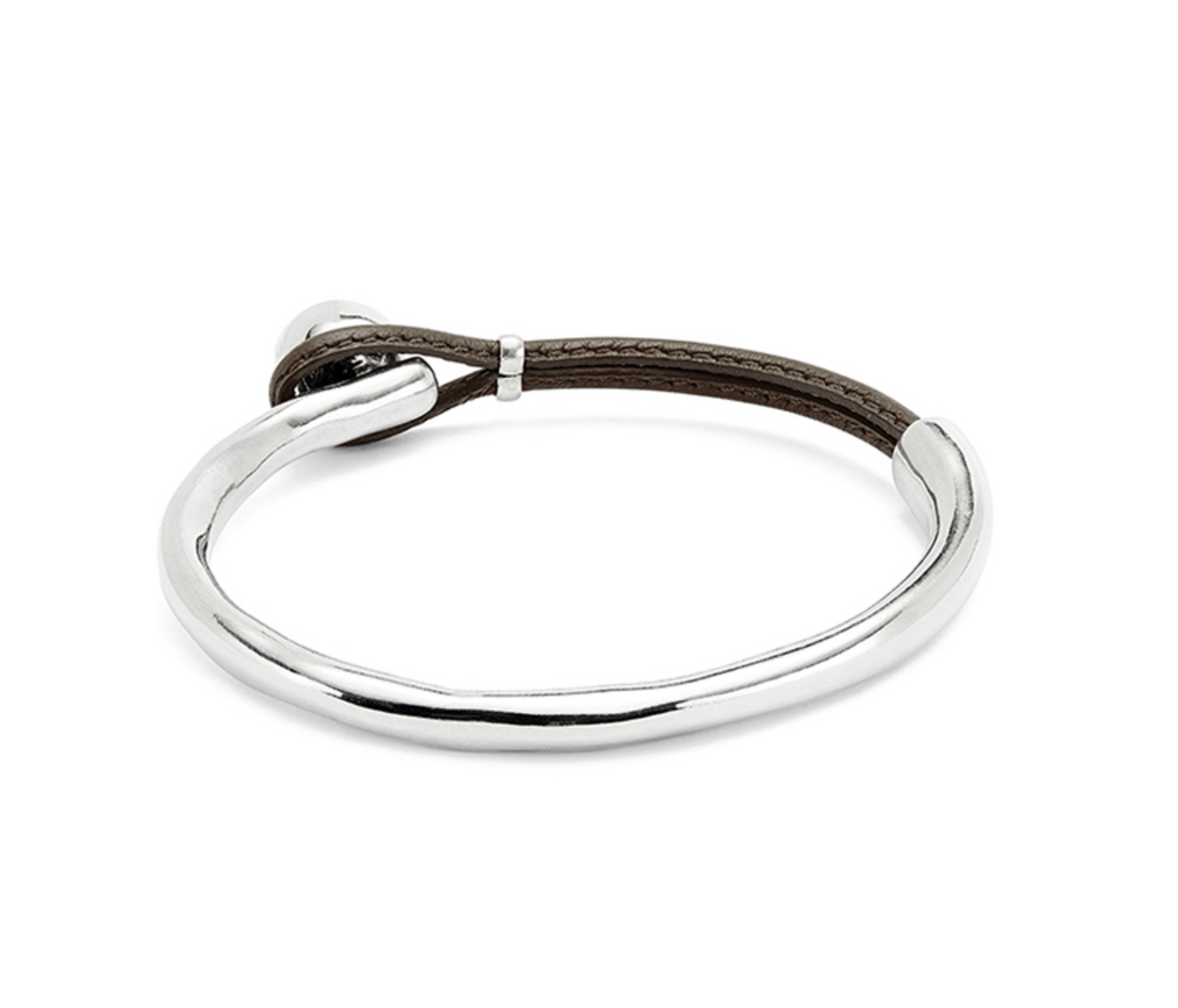 Ser Intrepida Leather Bracelet with Silver | Uno de 50 | Luby