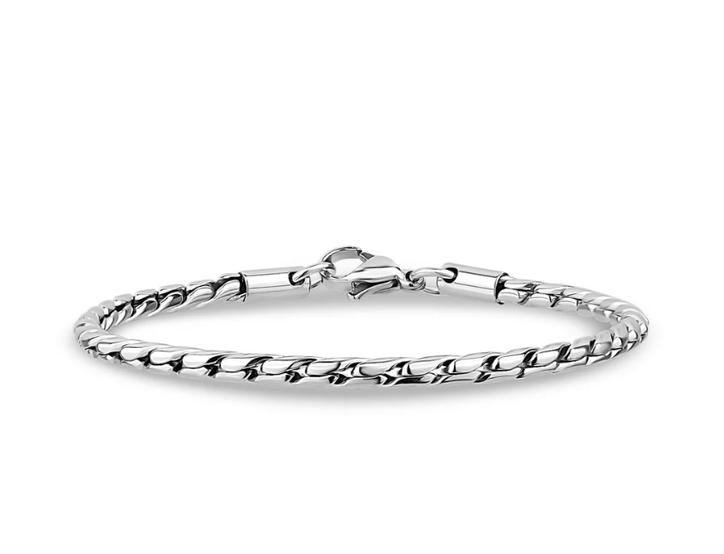INTERLOCKING CHAIN BRACELET (3MM) | ARZ Steel | Luby