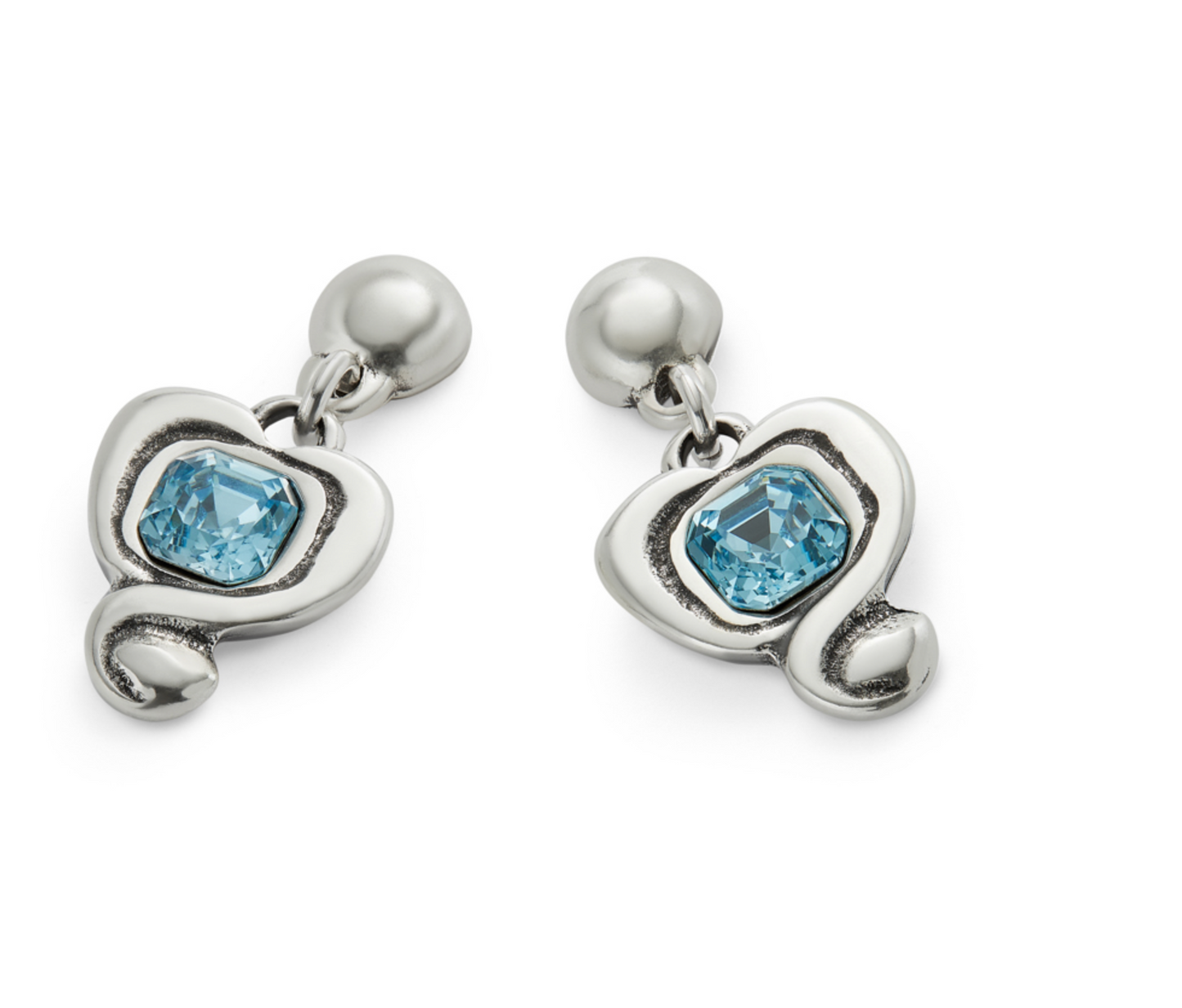 Ser Expresiva- Heart Light Blue Earrings | Uno de 50 | Luby