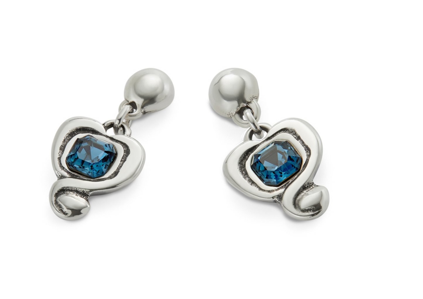 Ser Expresiva- Heart Blue Earrings | Uno de 50 | Luby